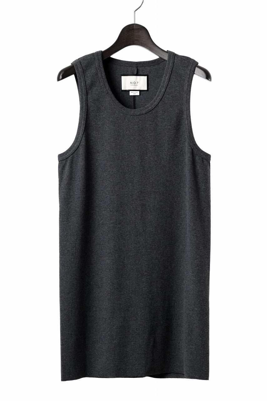 画像をギャラリービューアに読み込む, N/07 MINIMAL TANK TOP / SUPER STRETCH BARE TELECO (HEATHER GREY)