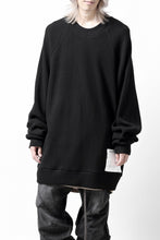 画像をギャラリービューアに読み込む, A.F ARTEFACT OVER SIZED DOLMAN LONG PULL OVER / WAFFLE COTTON JERSEY (BLACK)