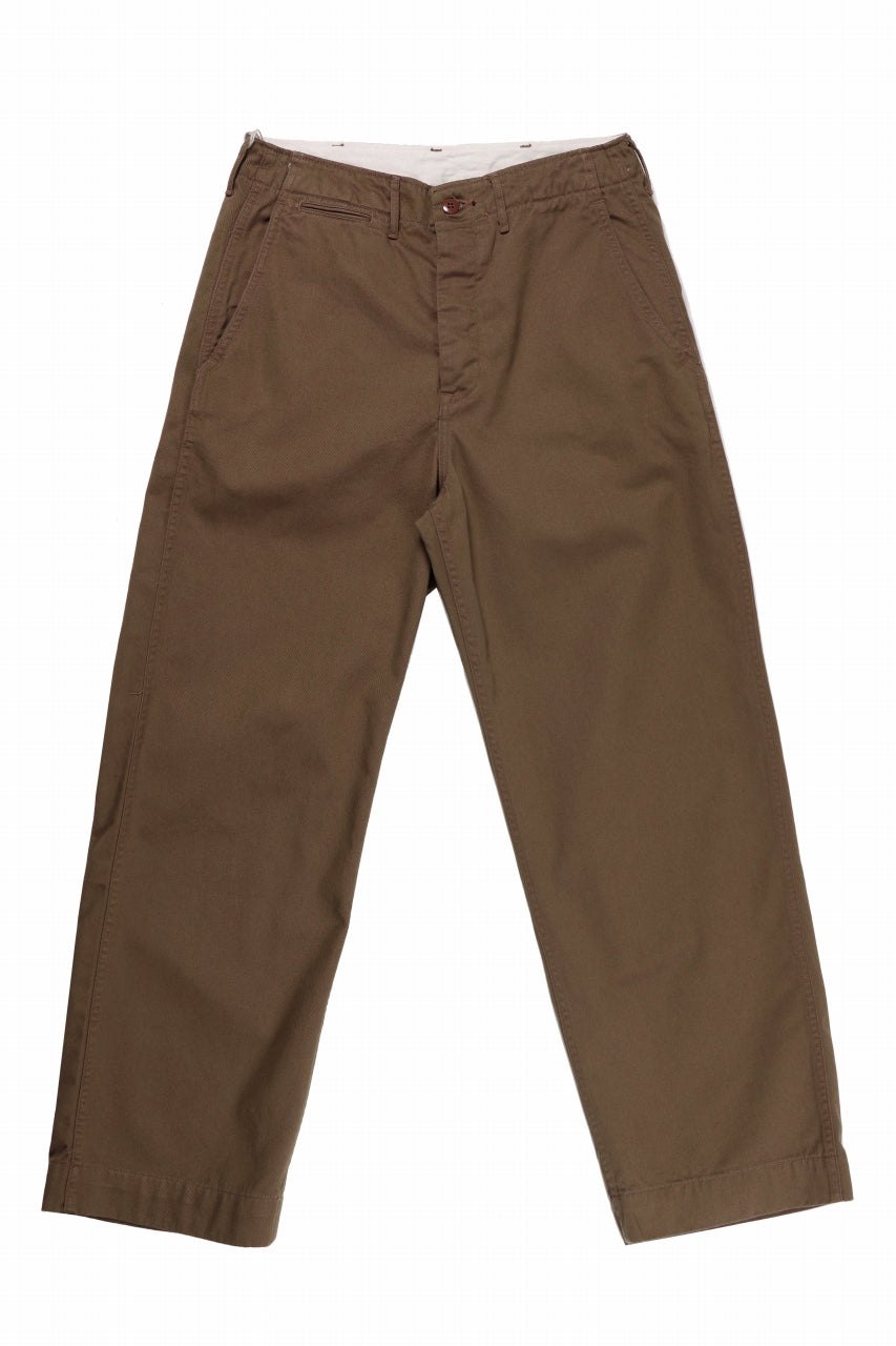 画像をギャラリービューアに読み込む, FULLCOUNT U.S.ARMY CHINO 41 TROUSERS (BROWN)