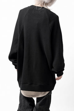 画像をギャラリービューアに読み込む, A.F ARTEFACT OVER SIZED DOLMAN LONG PULL OVER / WAFFLE COTTON JERSEY (BLACK)