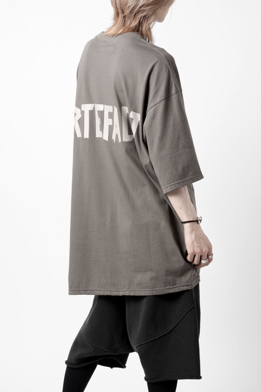 画像をギャラリービューアに読み込む, A.F ARTEFACT LOOSEY T-SHIRT / PRINT TYPE-A (G.BROWN)