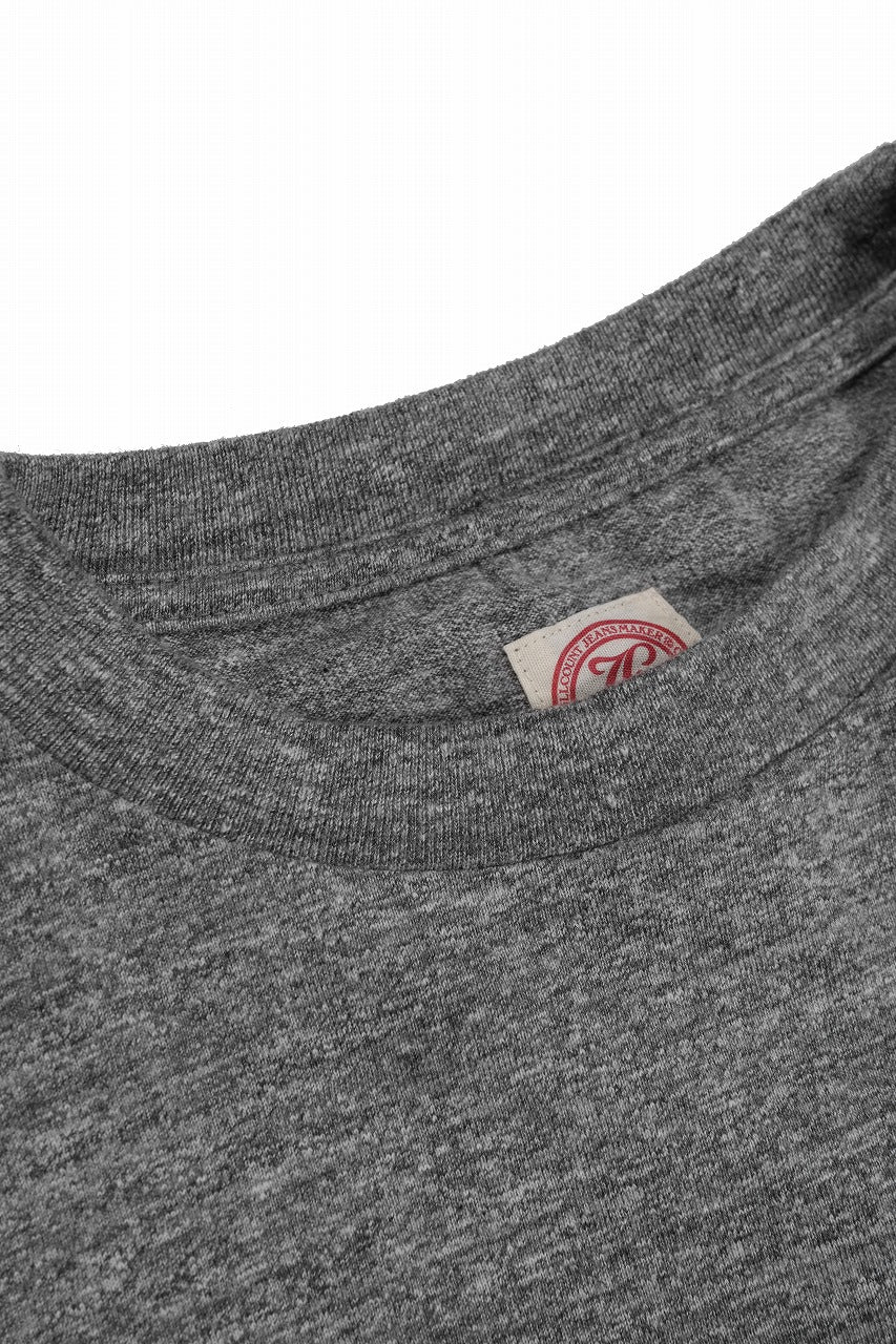 画像をギャラリービューアに読み込む, FULLCOUNT HEATHER GRAY T SHIRT / 16/1 RAFFY JERSEY CIRCULAR KNITTED (HEATHER GRAY)
