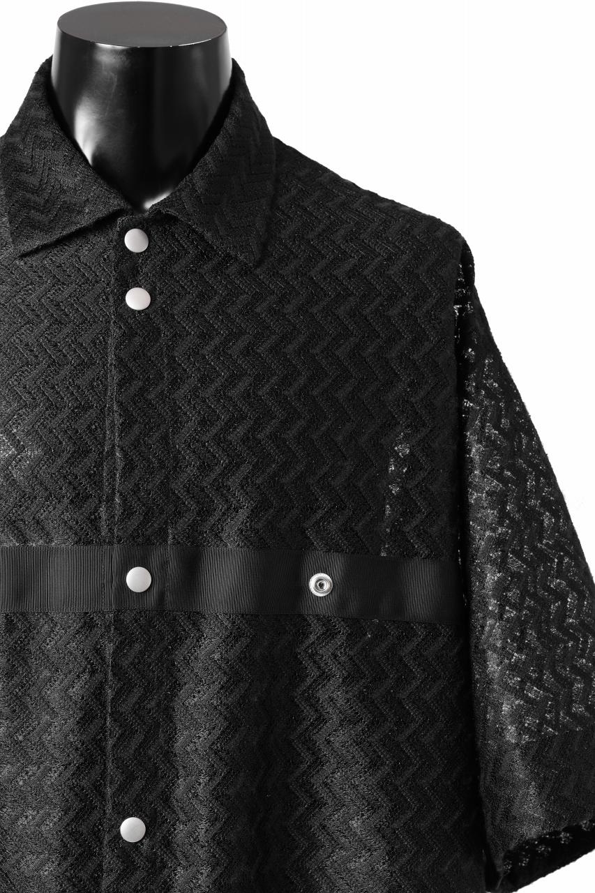 画像をギャラリービューアに読み込む, A.F ARTEFACT SNAPPED SQUEEZING SHIRT / SHADOW LACE (BLACK)