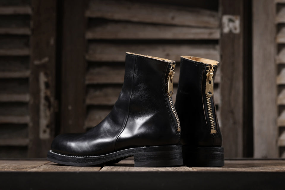 Load image into Gallery viewer, Portaille exclusive CLASSIC BACK ZIP BOOTS / HORWEEN CHROMEXCEL (BLACK)