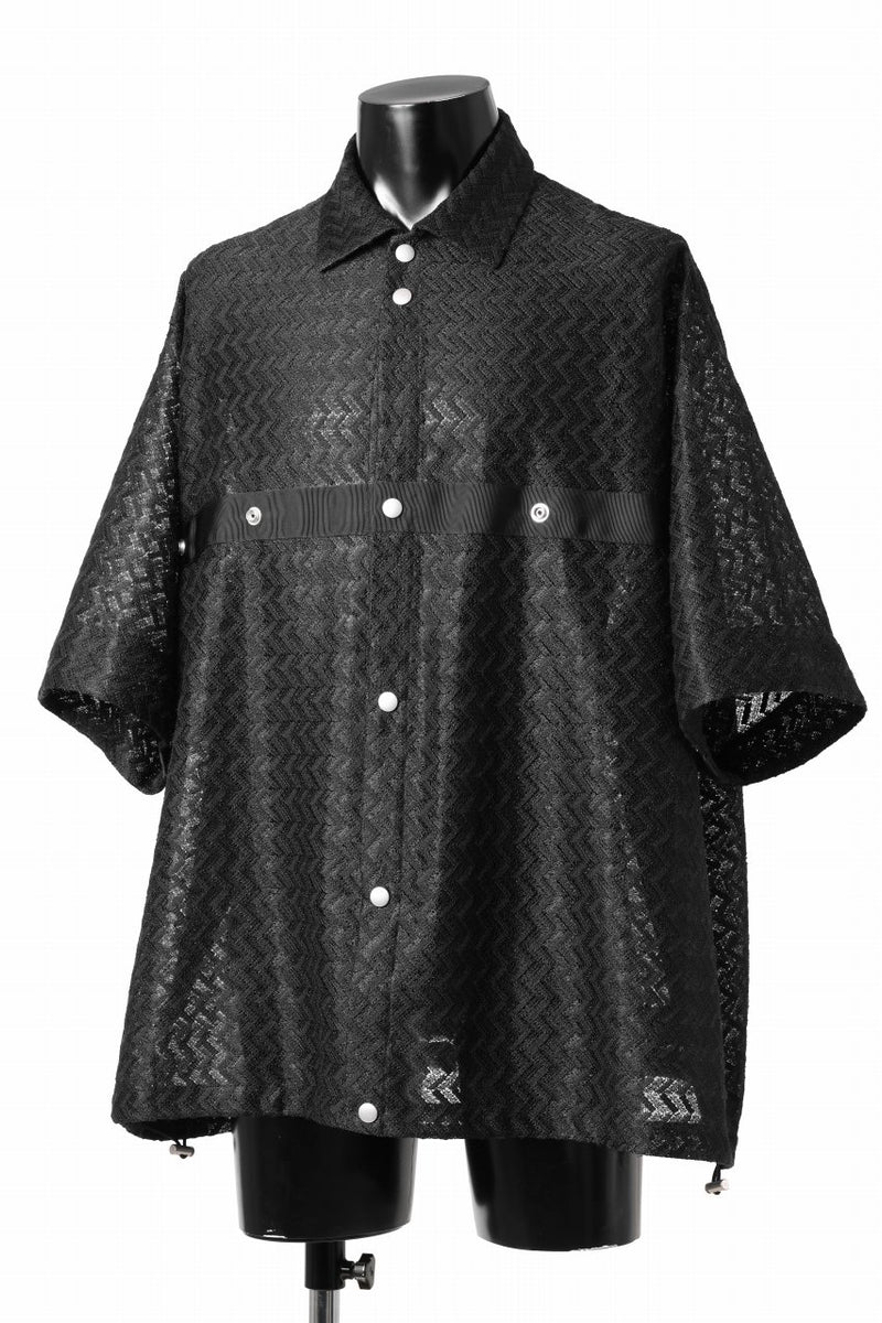 A.F ARTEFACT SNAPPED SQUEEZING SHIRT / SHADOW LACE (BLACK)の商品 