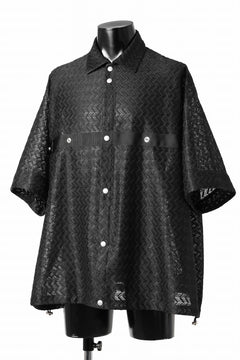 画像をギャラリービューアに読み込む, A.F ARTEFACT SNAPPED SQUEEZING SHIRT / SHADOW LACE (BLACK)