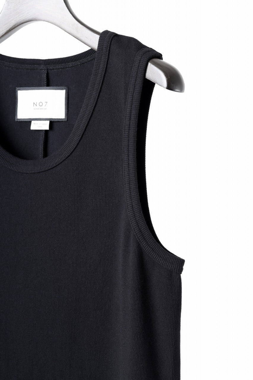 画像をギャラリービューアに読み込む, N/07 MINIMAL TANK TOP / SUPER STRETCH BARE TELECO (BLACK)