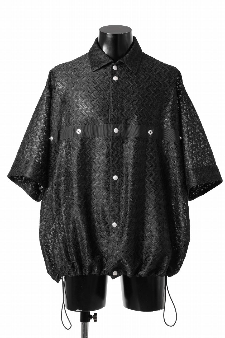 画像をギャラリービューアに読み込む, A.F ARTEFACT SNAPPED SQUEEZING SHIRT / SHADOW LACE (BLACK)