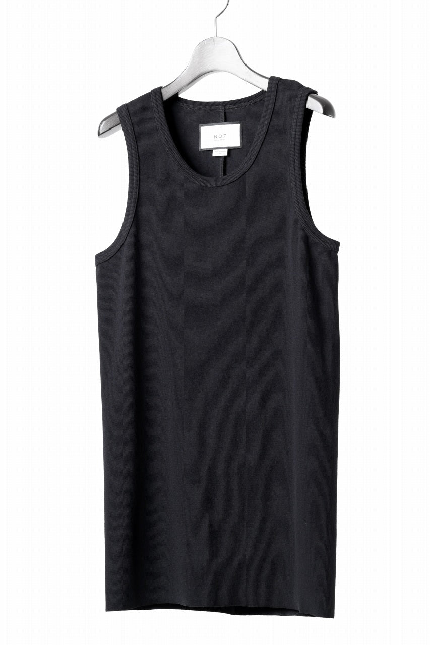 画像をギャラリービューアに読み込む, N/07 MINIMAL TANK TOP / SUPER STRETCH BARE TELECO (BLACK)