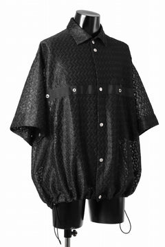 画像をギャラリービューアに読み込む, A.F ARTEFACT SNAPPED SQUEEZING SHIRT / SHADOW LACE (BLACK)