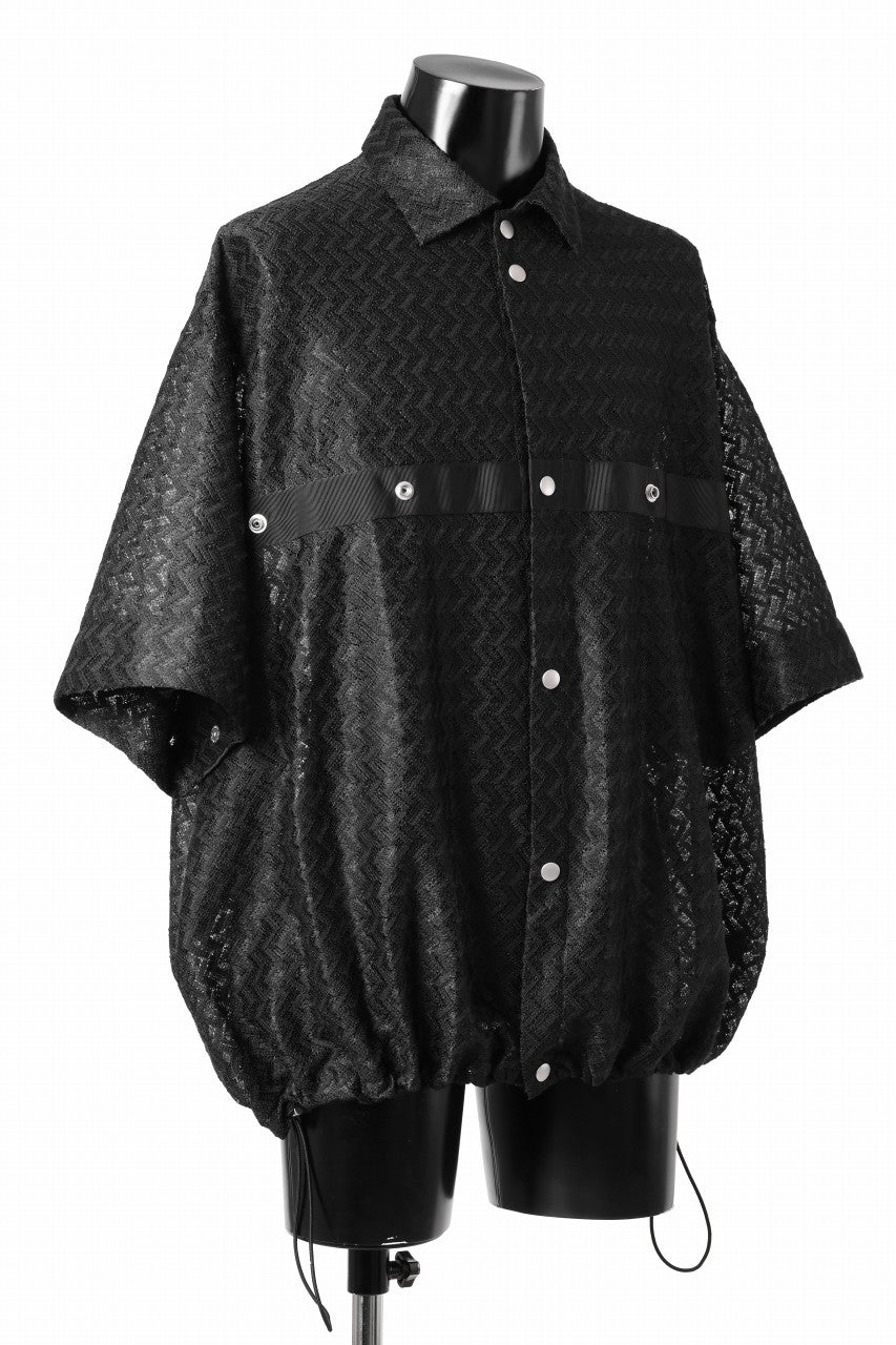 画像をギャラリービューアに読み込む, A.F ARTEFACT SNAPPED SQUEEZING SHIRT / SHADOW LACE (BLACK)