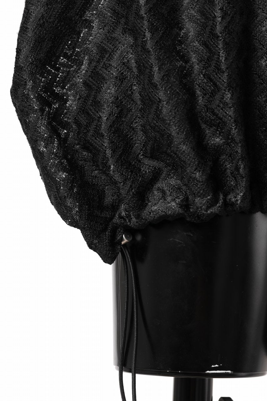 画像をギャラリービューアに読み込む, A.F ARTEFACT SNAPPED SQUEEZING SHIRT / SHADOW LACE (BLACK)
