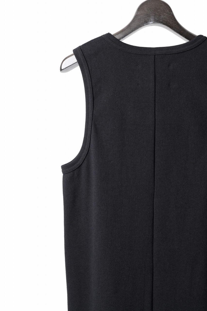 画像をギャラリービューアに読み込む, N/07 MINIMAL TANK TOP / SUPER STRETCH BARE TELECO (BLACK)