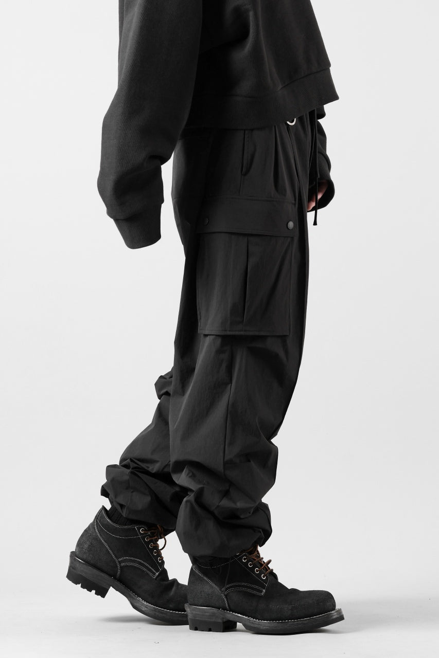 画像をギャラリービューアに読み込む, th products NERDRUM / Cargo Pants / recycled nylon stretch taffeta (black)