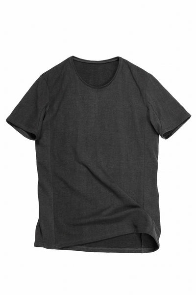 black crow x LOOM exclusive short sleeve tops / dyed zimbabwe cotton jersey (濃墨)