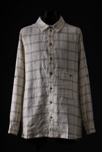 画像をギャラリービューアに読み込む, Aleksandr Manamis Strap Back Check Shirt (NAVY / OFF WHITE CHECK)