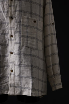画像をギャラリービューアに読み込む, Aleksandr Manamis Strap Back Check Shirt (NAVY / OFF WHITE CHECK)