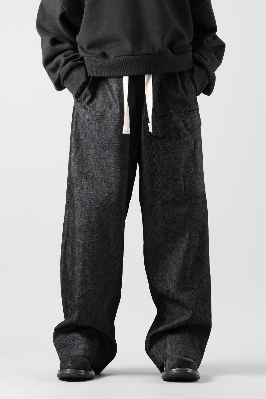 Load image into Gallery viewer, sus-sous trousers MK-1 / 11.5oz supima silket denim (BLACK)