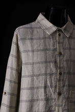 画像をギャラリービューアに読み込む, Aleksandr Manamis Strap Back Check Shirt (NAVY / OFF WHITE CHECK)