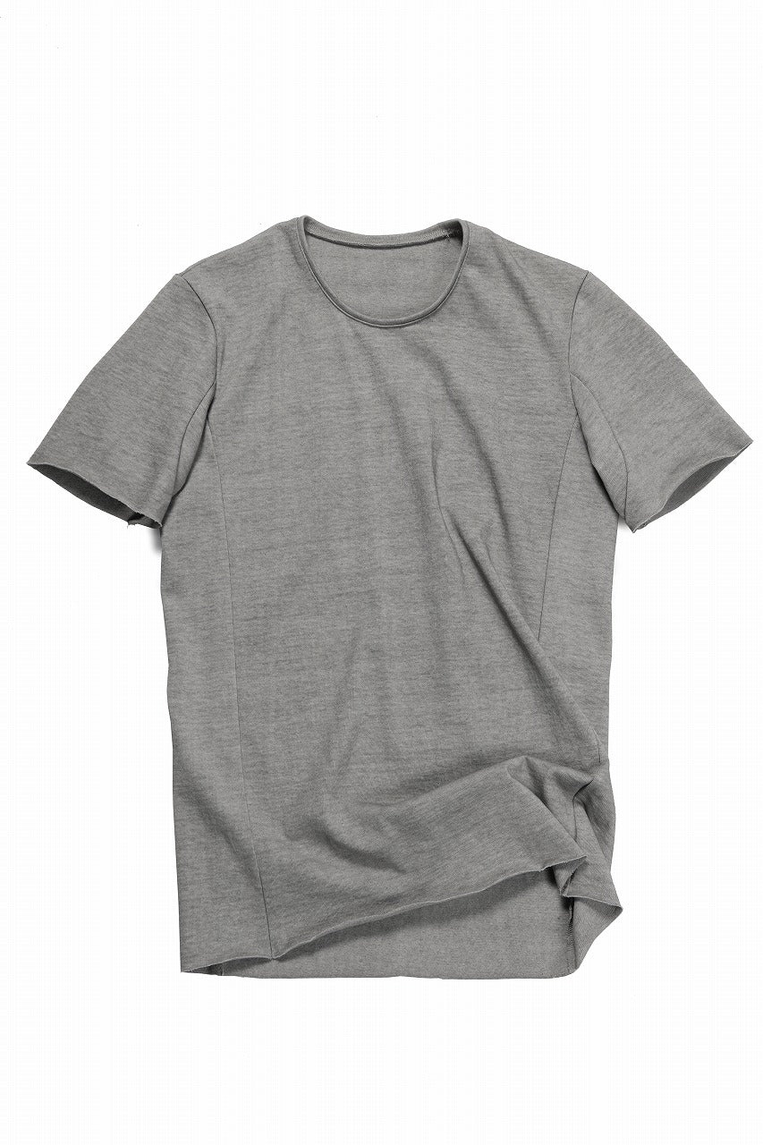 Load image into Gallery viewer, black crow x LOOM exclusive short sleeve tops / dyed medium cotton jersey (淡墨)