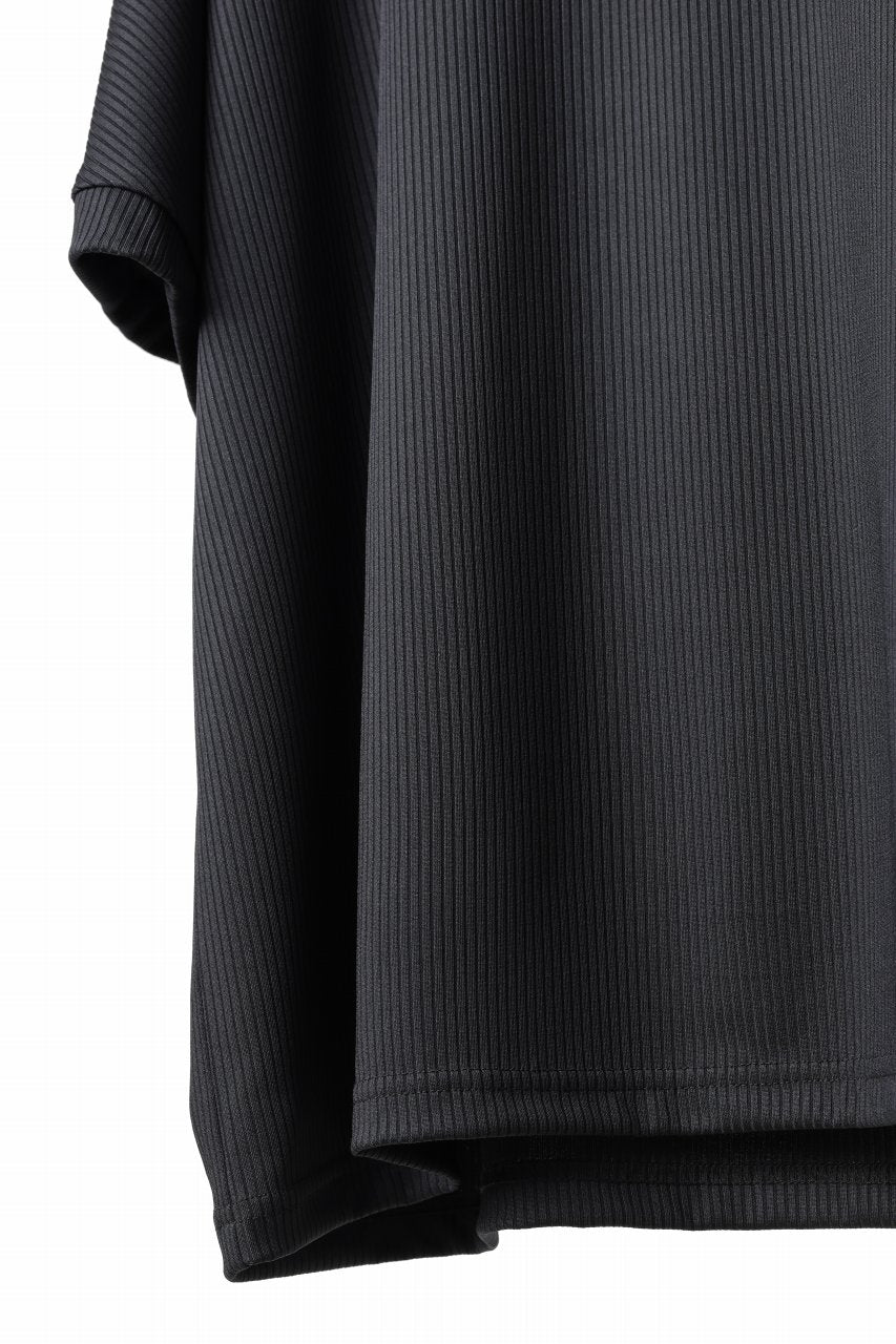 画像をギャラリービューアに読み込む, N/07 DOLMAN SHORT SLEEVE TEE / AQUASUITING THICK RIB (BLACK)