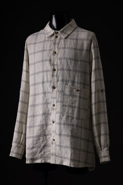 画像をギャラリービューアに読み込む, Aleksandr Manamis Strap Back Check Shirt (NAVY / OFF WHITE CHECK)