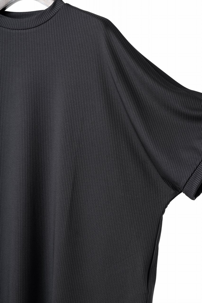 画像をギャラリービューアに読み込む, N/07 DOLMAN SHORT SLEEVE TEE / AQUASUITING THICK RIB (BLACK)