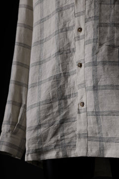 画像をギャラリービューアに読み込む, Aleksandr Manamis Strap Back Check Shirt (NAVY / OFF WHITE CHECK)