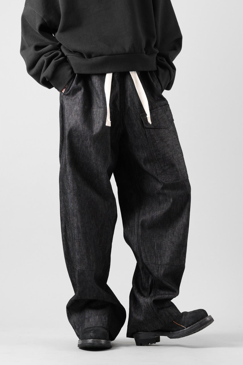 Load image into Gallery viewer, sus-sous trousers MK-1 / 11.5oz supima silket denim (BLACK)