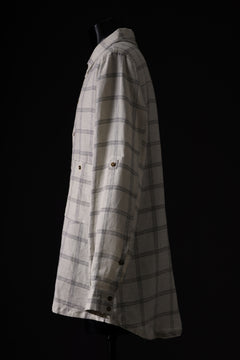 画像をギャラリービューアに読み込む, Aleksandr Manamis Strap Back Check Shirt (NAVY / OFF WHITE CHECK)