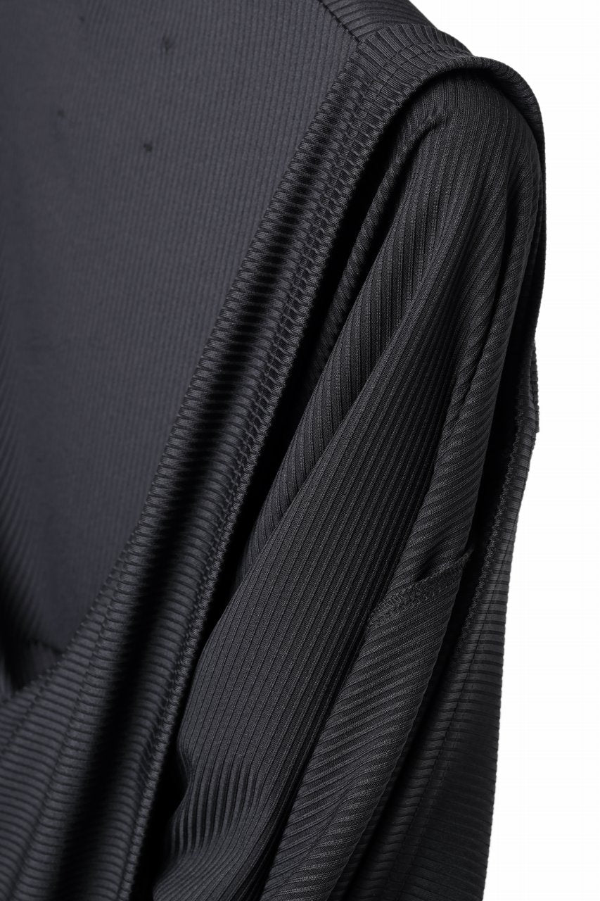 画像をギャラリービューアに読み込む, N/07 DOLMAN SHORT SLEEVE TEE / AQUASUITING THICK RIB (BLACK)
