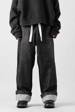 画像をギャラリービューアに読み込む, sus-sous trousers MK-1 / 11.5oz supima silket denim (BLACK)