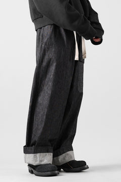 Load image into Gallery viewer, sus-sous trousers MK-1 / 11.5oz supima silket denim (BLACK)