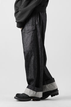Load image into Gallery viewer, sus-sous trousers MK-1 / 11.5oz supima silket denim (BLACK)