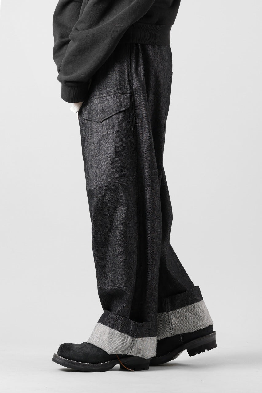 Load image into Gallery viewer, sus-sous trousers MK-1 / 11.5oz supima silket denim (BLACK)