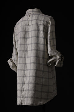 画像をギャラリービューアに読み込む, Aleksandr Manamis Strap Back Check Shirt (NAVY / OFF WHITE CHECK)