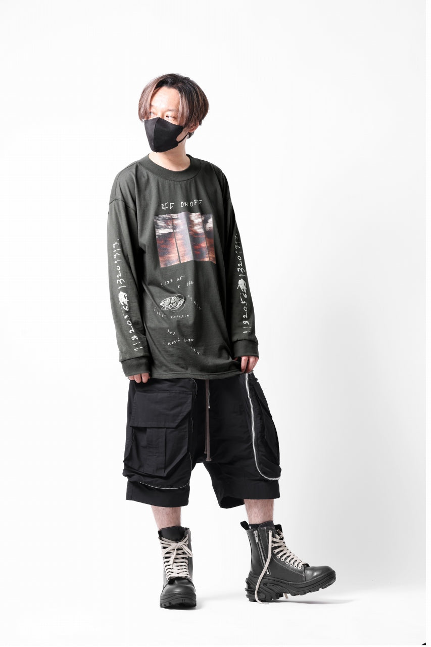画像をギャラリービューアに読み込む, A.F ARTEFACT THICK-COLLAR BASIC L/S T-SHIRT / TYPE A PRINT (KHAKI)