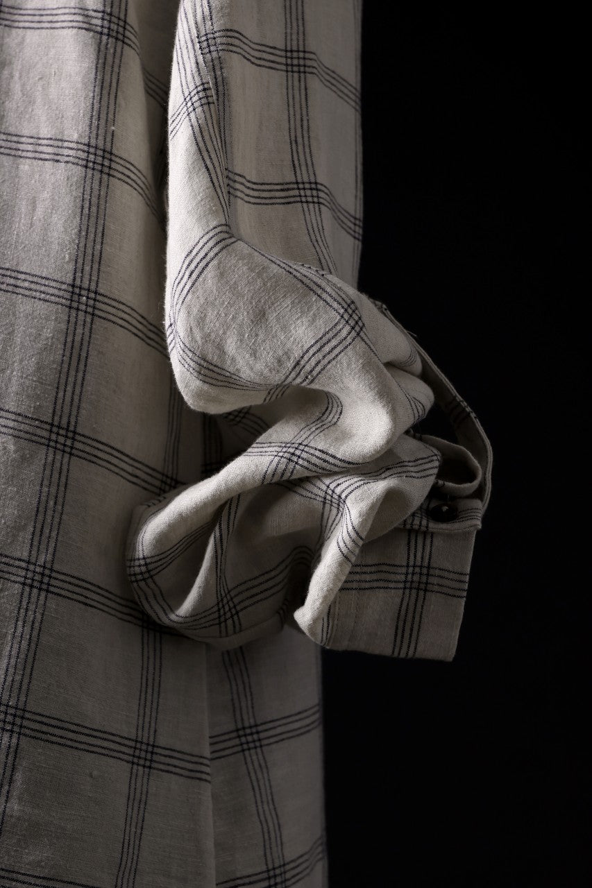 画像をギャラリービューアに読み込む, Aleksandr Manamis Strap Back Check Shirt (NAVY / OFF WHITE CHECK)