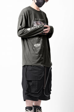 画像をギャラリービューアに読み込む, A.F ARTEFACT THICK-COLLAR BASIC L/S T-SHIRT / TYPE A PRINT (KHAKI)