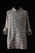 画像をギャラリービューアに読み込む, Aleksandr Manamis Strap Back Check Shirt (NAVY / OFF WHITE CHECK)