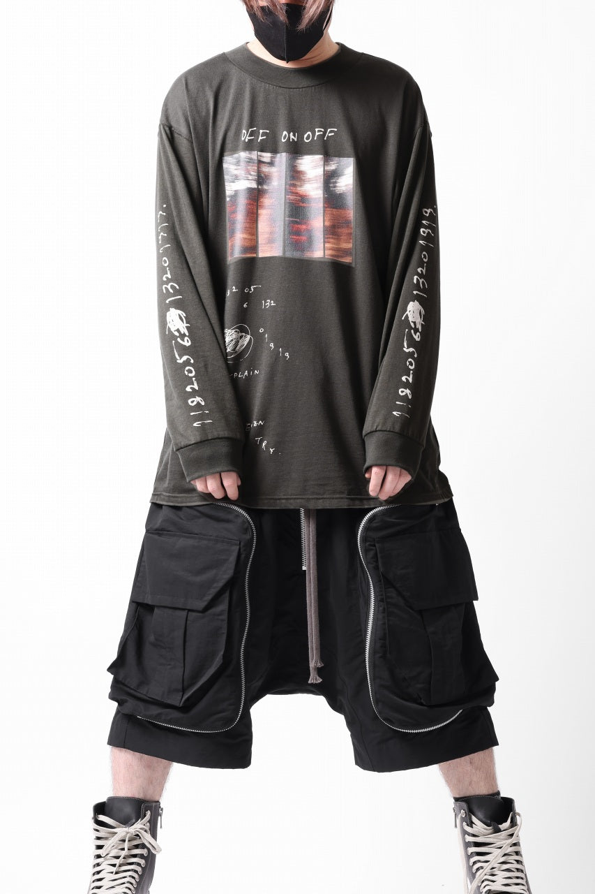 画像をギャラリービューアに読み込む, A.F ARTEFACT THICK-COLLAR BASIC L/S T-SHIRT / TYPE A PRINT (KHAKI)