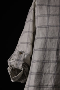 画像をギャラリービューアに読み込む, Aleksandr Manamis Strap Back Check Shirt (NAVY / OFF WHITE CHECK)