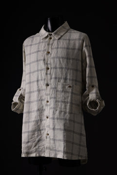 画像をギャラリービューアに読み込む, Aleksandr Manamis Strap Back Check Shirt (NAVY / OFF WHITE CHECK)