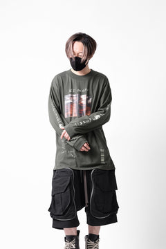 画像をギャラリービューアに読み込む, A.F ARTEFACT THICK-COLLAR BASIC L/S T-SHIRT / TYPE A PRINT (KHAKI)