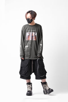 画像をギャラリービューアに読み込む, A.F ARTEFACT THICK-COLLAR BASIC L/S T-SHIRT / TYPE A PRINT (KHAKI)