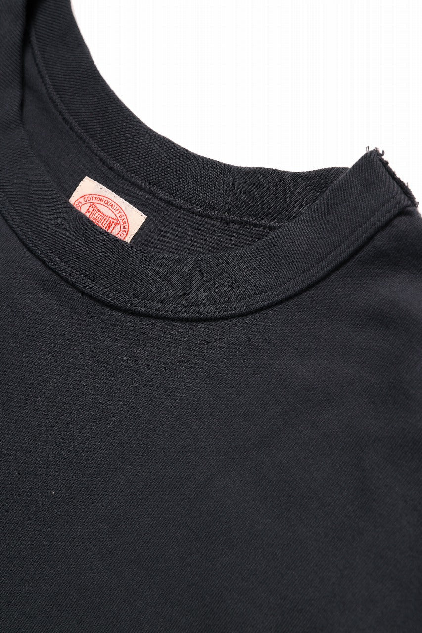 画像をギャラリービューアに読み込む, FULLCOUNT FLAT SEAM HEAVY WEIGHT T SHIRT / ORIGINAL 30/2 TIGHT TENSION JERSEY (INK BLACK)