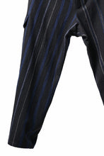画像をギャラリービューアに読み込む, Y's for men STRIPED PATTERN PANTS / WOOL SURGE STRIPE (BLACK)