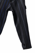 画像をギャラリービューアに読み込む, Y's for men STRIPED PATTERN PANTS / WOOL SURGE STRIPE (BLACK)