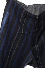 画像をギャラリービューアに読み込む, Y's for men STRIPED PATTERN PANTS / WOOL SURGE STRIPE (BLACK)