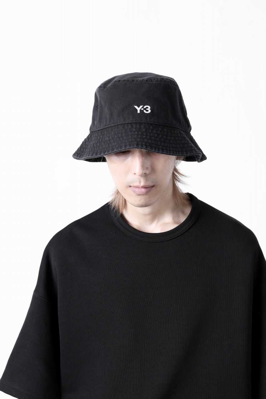 画像をギャラリービューアに読み込む, Y-3 Yohji Yamamoto LOGO BUCKET HAT (BLACK)